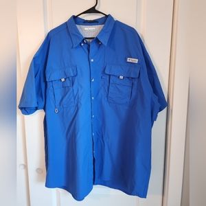 Columbia PFG short sleeved button up shirt, size 3X